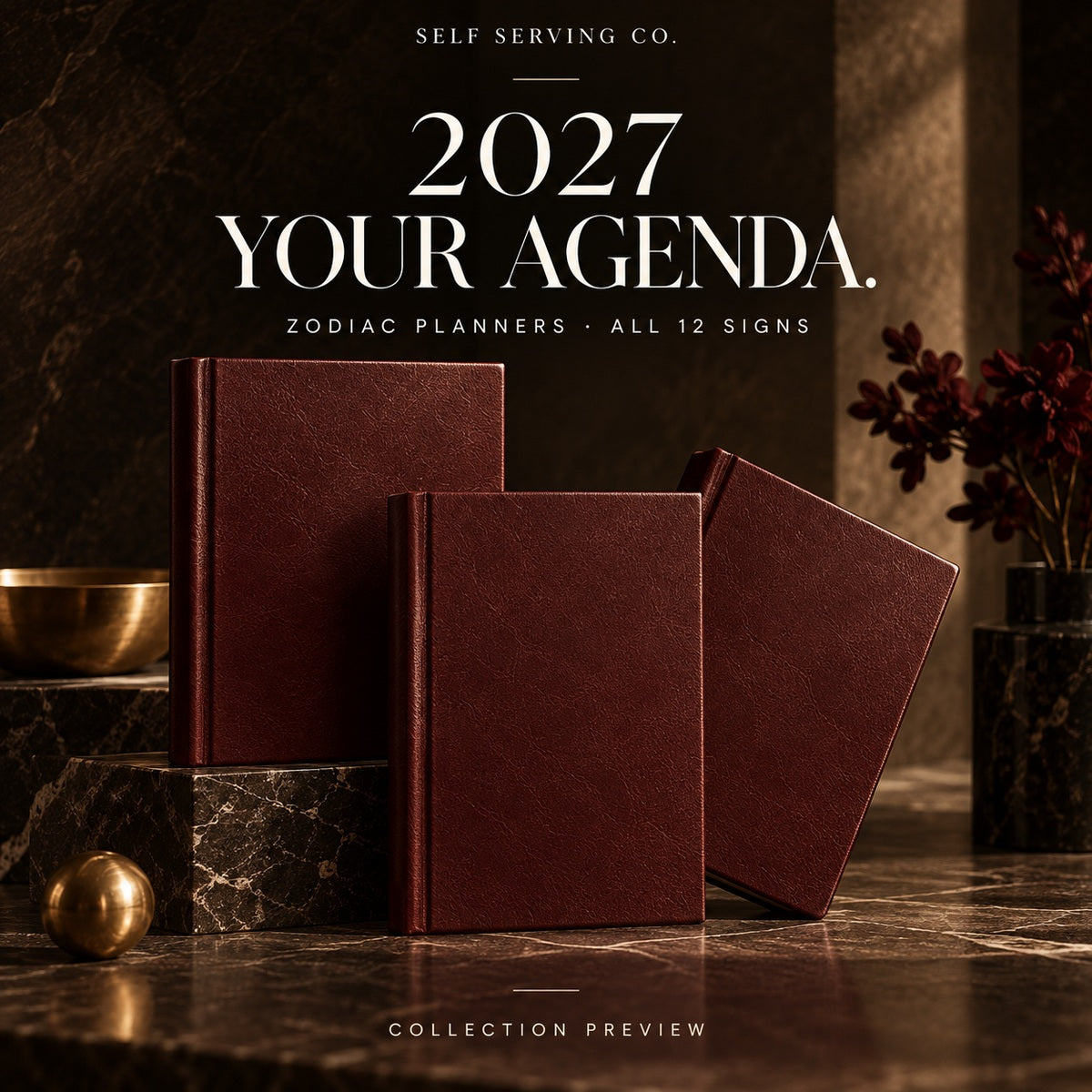 SELF SERVING CO. 2027 Zodiac Planners collection, all 12 signs