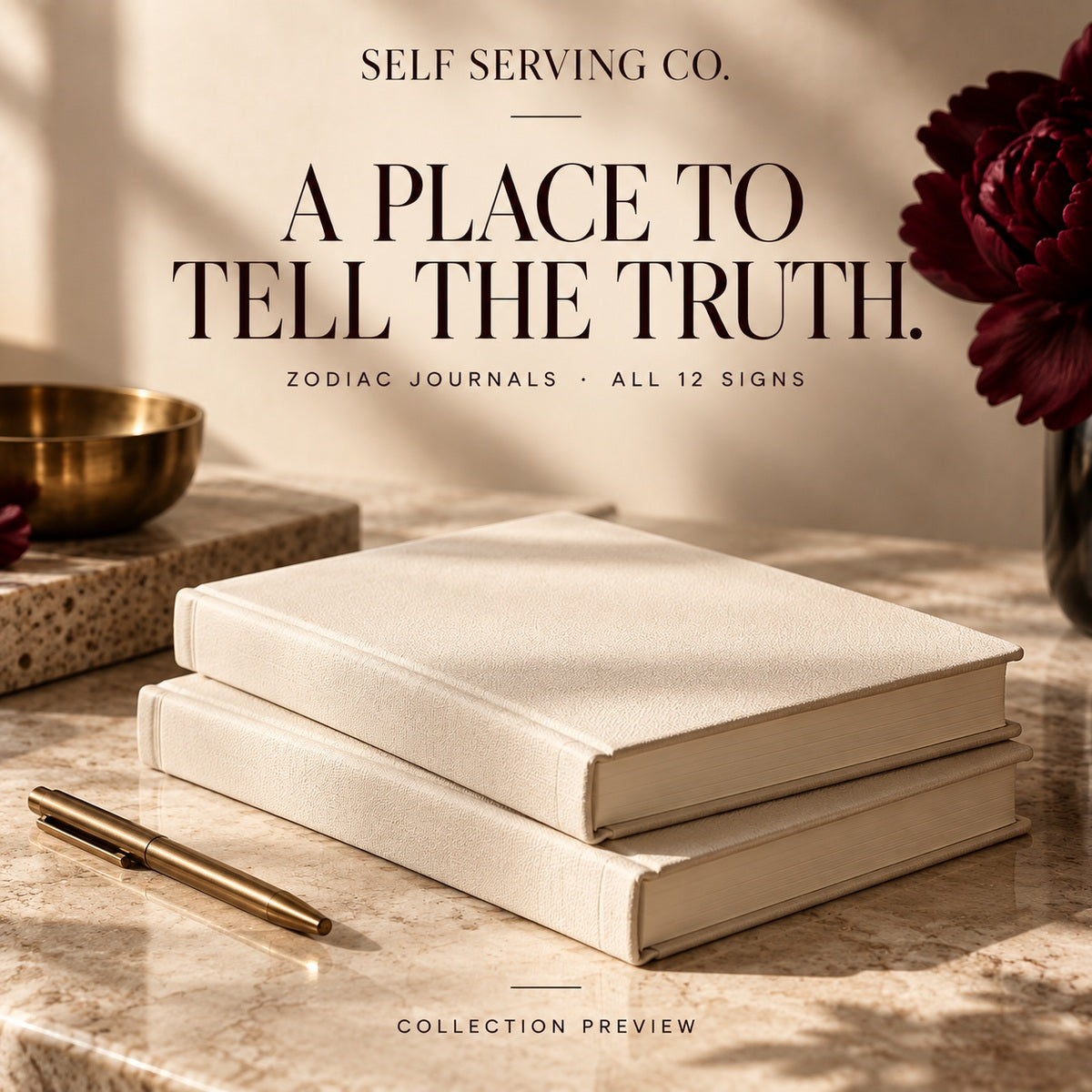 SELF SERVING CO. Zodiac Journals collection, all 12 signs