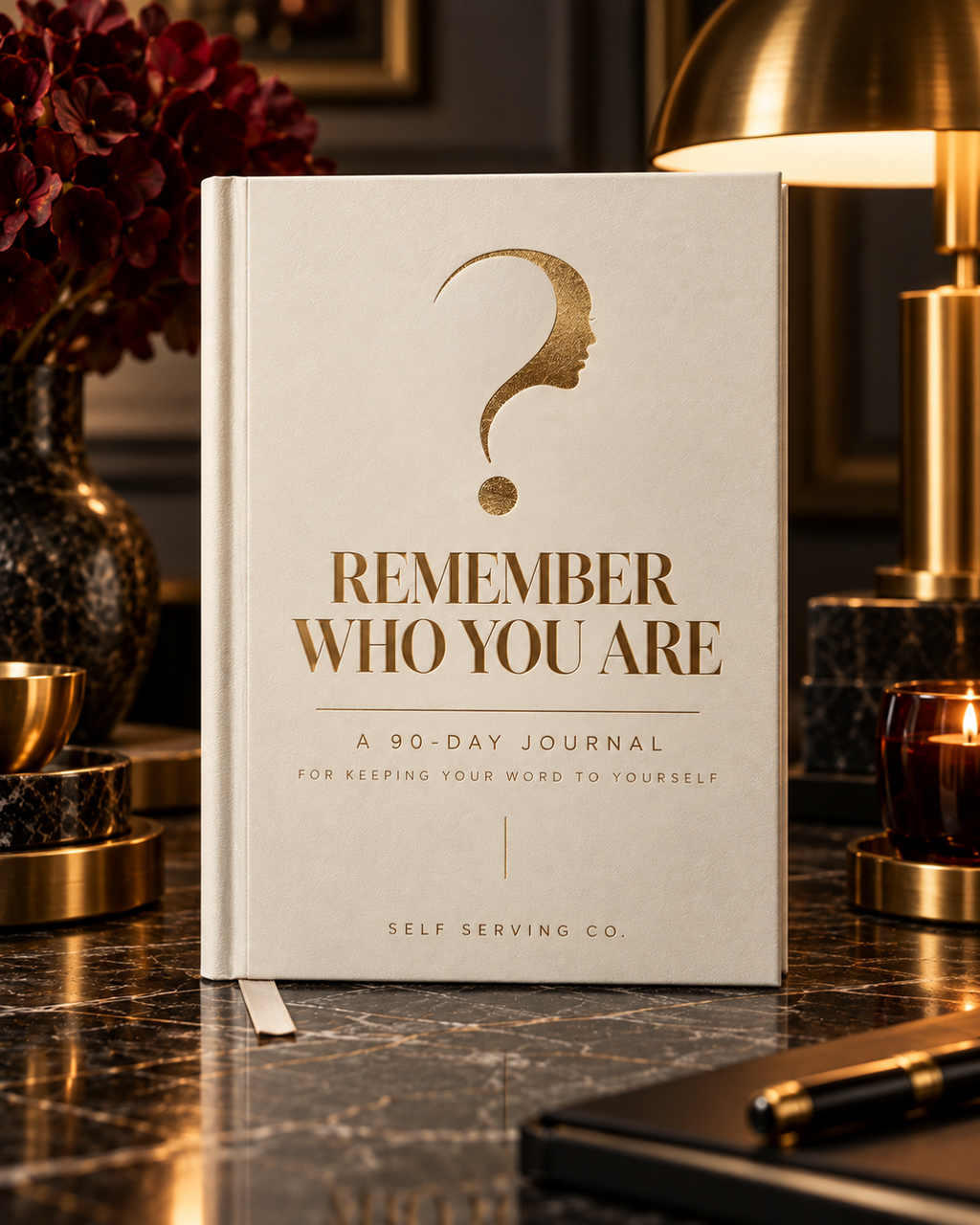Remember Who You Are 90-Day Journal ivory and gold editorial hero