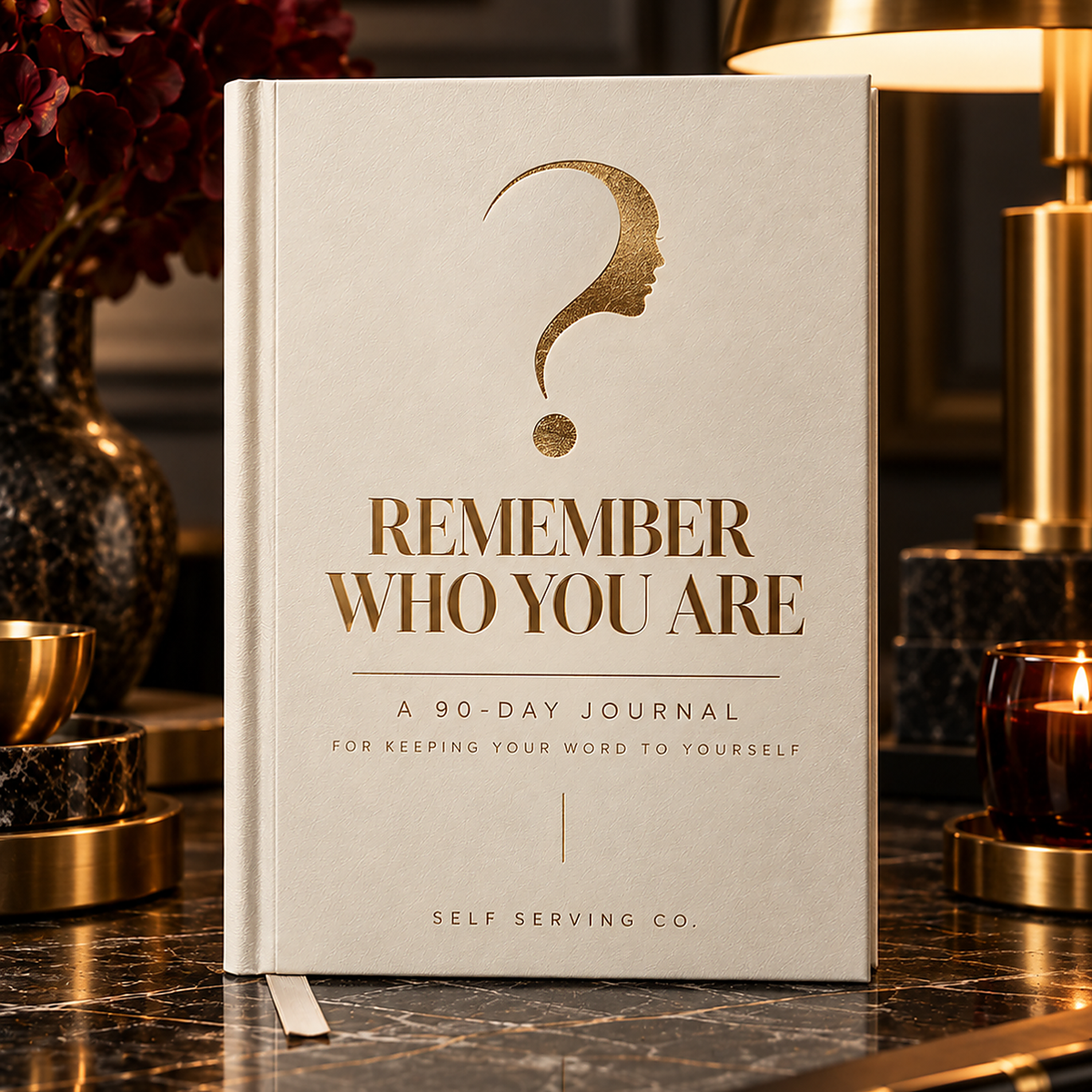 Remember Who You Are 90-Day Journal ivory and gold square product thumbnail