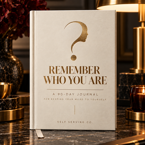 Remember Who You Are 90-Day Journal ivory and gold square product thumbnail